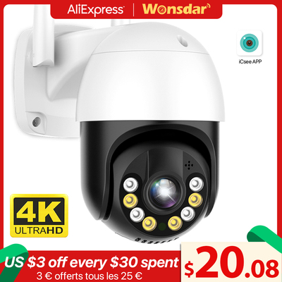 8MP 4K WiFi PTZ Camera 5MP H.265 Wireless Outdoor IP Camera