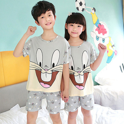 Baby Kids Pajamas Boys Cotton Clothes Pants Set Cartoon Slee