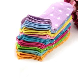 12pcs/6pair Women Socks Heart Dot Solid Cute Socks Short Wom