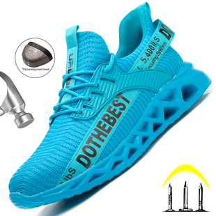 Steel Toe Safety Shoes for Women Men Lightweight Work Sneake