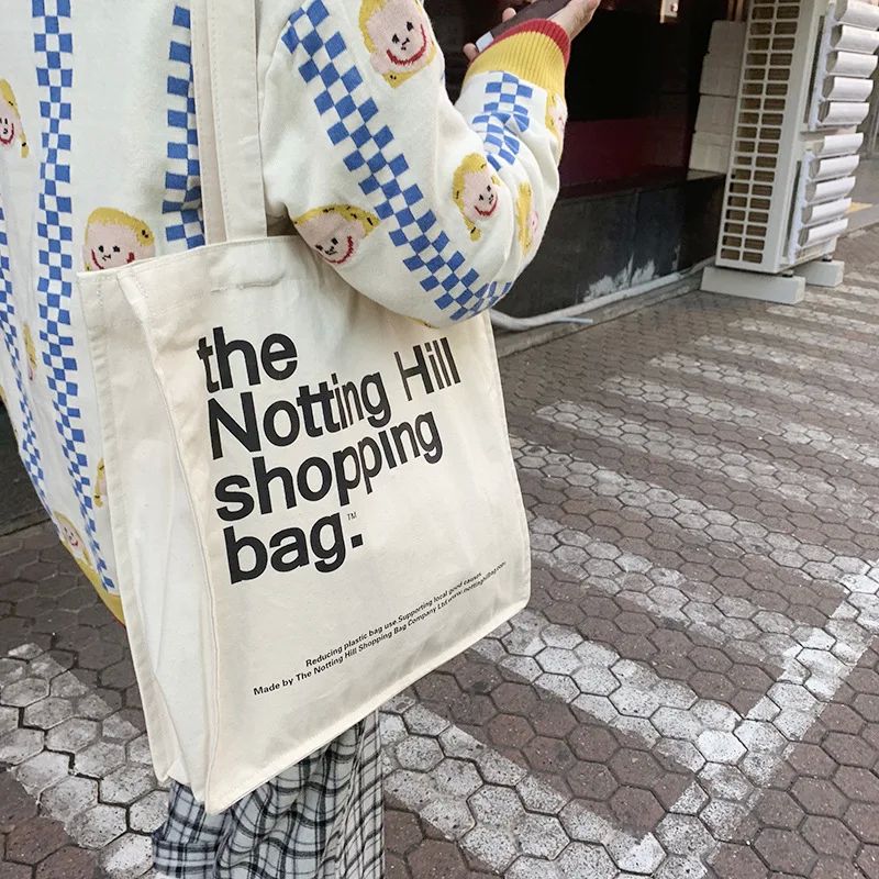Women  Shopping Bag Notting Hill Books Bag Female Cotton Clo