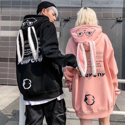 Animal Women Hoodies Harajuku Kawaii Rabbit Hoodie Sweatshir