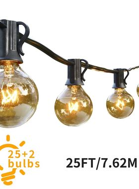9M 15M G40 Globe String Lights Outdoor Light Garland Patio L
