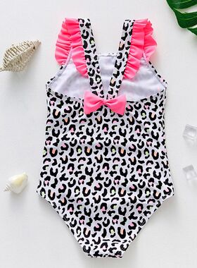 New Arrival Baby Girls Swimsuit  2~12Y Girls Swimwear Leopar