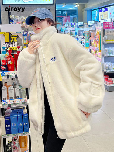 Circyy Woman Jacket Faux Fur Winter  Warm Coat Female Loose