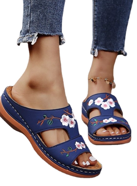 Women Casual Sandals Comfortable Soft Slippers Embroider   F