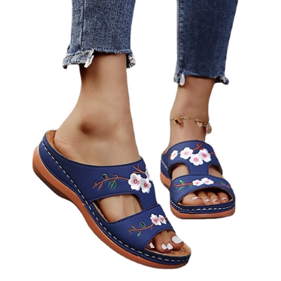 Women Casual Sandals Comfortable Soft Slippers Embroider   F