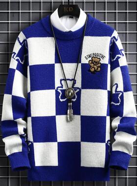 2022 New Winter Hip Hop Printed Loose Mens Sweaters High End