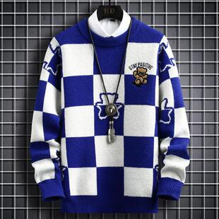 2022 New Winter Hip Hop Printed Loose Mens Sweaters High End