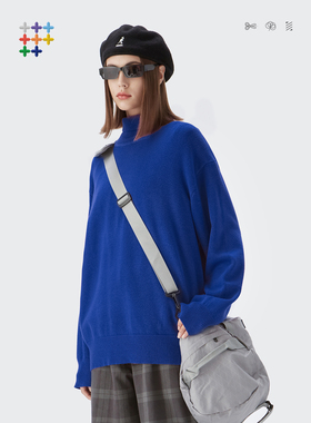 INFLATION Minimalist Turtleneck Sweater Mens Black Oversize