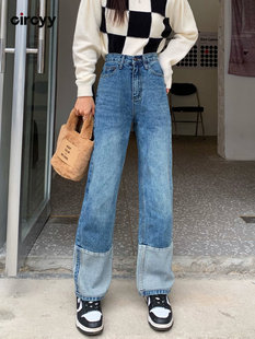 Circyy Baggy Jeans Women High Waisted Vintage Denim Pants Fa