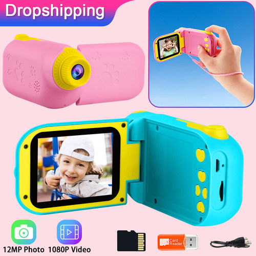 Prograce 12MP Kids Video Camera Toy Kid Digital Photo Camera
