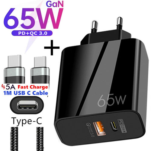 USB-C PD 65W Fast Charge Adapter For MacBook Pro Laptop Type