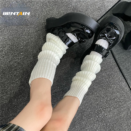 Lolita Long Socks Women's Leg Warmers Knitted Warm Foot Cove