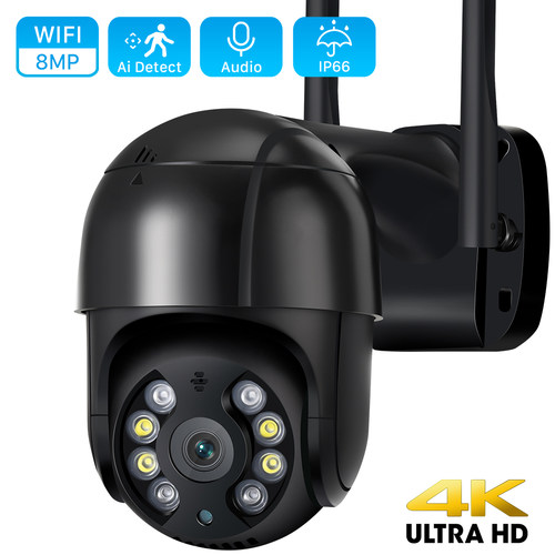 4K 8MP Wifi IP Camera 5MP H.265 Wireless Outdoor PTZ Camera