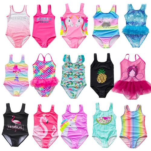 2-16years Girls Swimsuit One Piece Swimsuit 2022 Fashion Rai