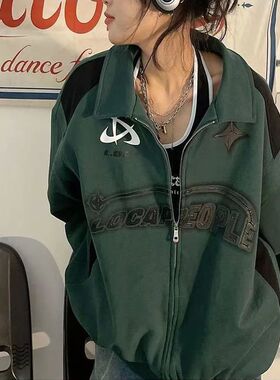 Deeptown Vintage Oversized Women Sweatshirts Grunge Y2k Kore