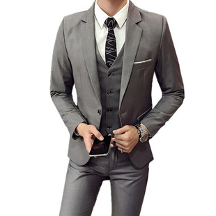 Fashion Bout Vest Casual Men Sets Pieces Pants Blazers