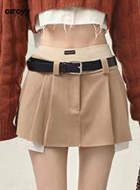 Skirst A-Line Casual Fashion Casual Pleated Skirt Chic Spri