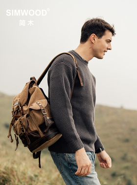 SIMWOOD  Autumn Winter New Oversize Warm Heavyweight Sweater