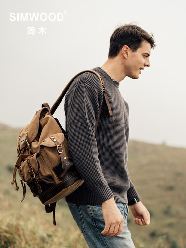 SIMWOOD  Autumn Winter New Oversize Warm Heavyweight Sweater