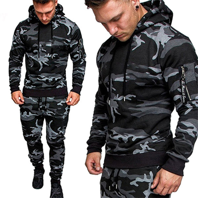 Fashion Men's Tracksuit Jogging Suits Sports Sets Hoodies+S