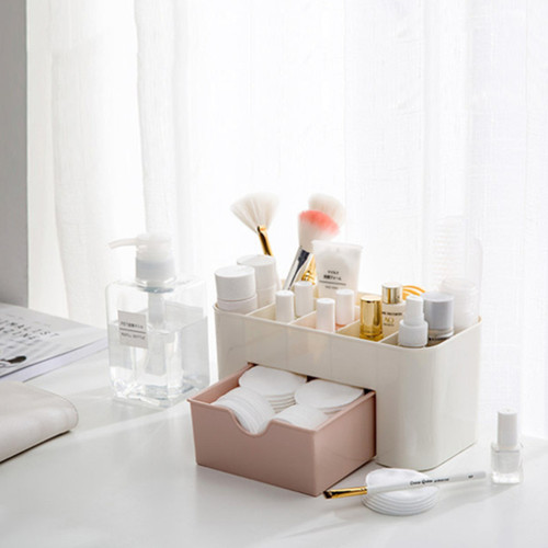 Makeup Organizer Storage Box with Drawer Cotton Swab Stick S