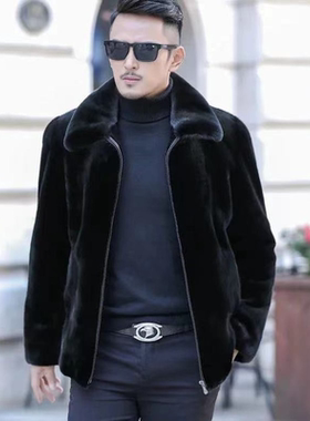 Autumn And Winter Men's Faux Fur Coat Korean Fashion Slim Cl