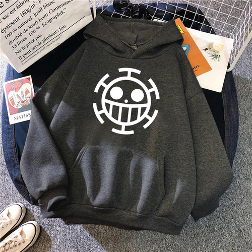 Straw Hat Japan Harajuku Set Prints Men's Hoodie Autumn Warm