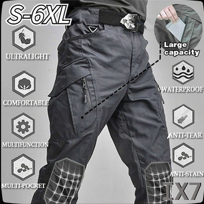 Men's Tactical Pants Outdoor Hiking Waterproof Army Military