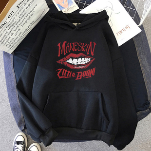 Maneskin Hoodies Sweatshirt Italian singer Hoodie Harajuku M