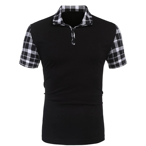 Summer New Men's Casual Stritching Short Sleeve  Shirt Busin