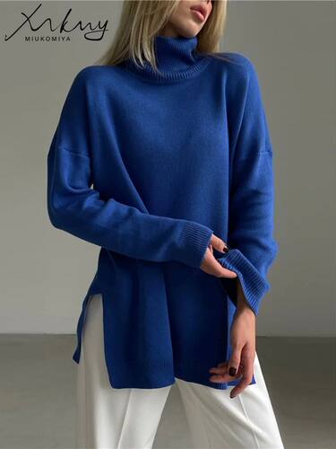 Autumn Winter Women's Sweaters Turtleneck Women Pulovers Sid