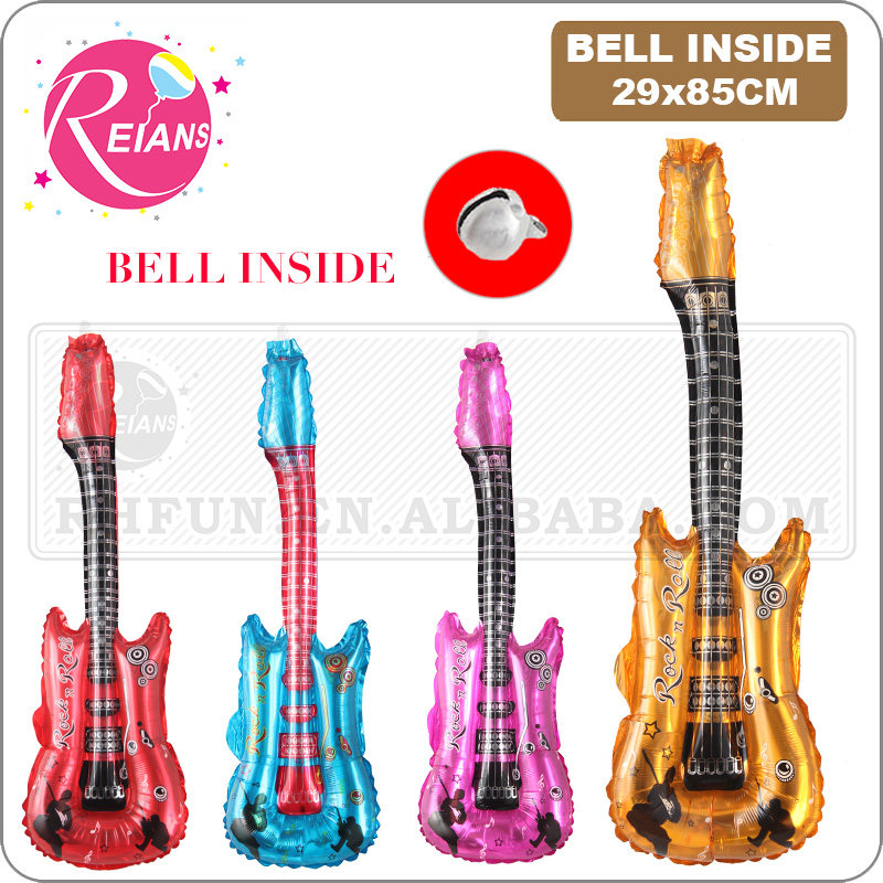 Musical instrument Guitar Foil Balloon Helium Air Balloon Pa - 实物图