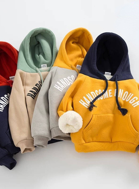 Winter Kid Thick Fleece Hoodie 0-5Y Children Long Sleeve Clo