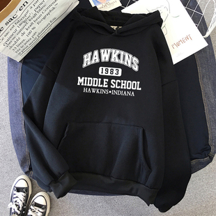 Hot sale Brand 1983 Middle School Print Hoody Men Harajuku S