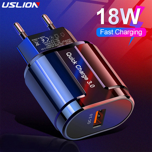 USLION Quick Charge QC 3.0 USB US EU Charger Universal Mobil
