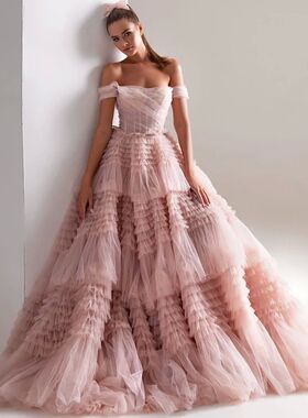 Sevintage Dusty Pink Long Prom Dresses Sweetheart Crumpled T