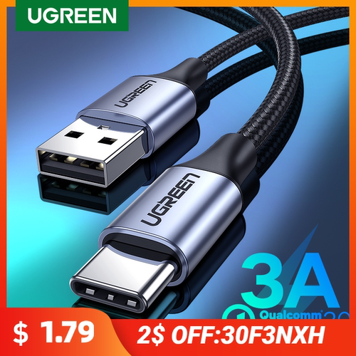 UGREEN 3A USB Type C Cable For Realme Xiaomi Samsung S21 Fas