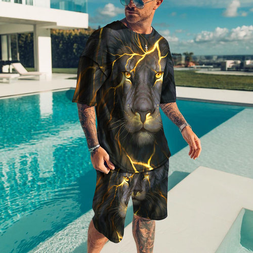 New Summer Setwear Men's Set Sportswear Men's Oversized Clot