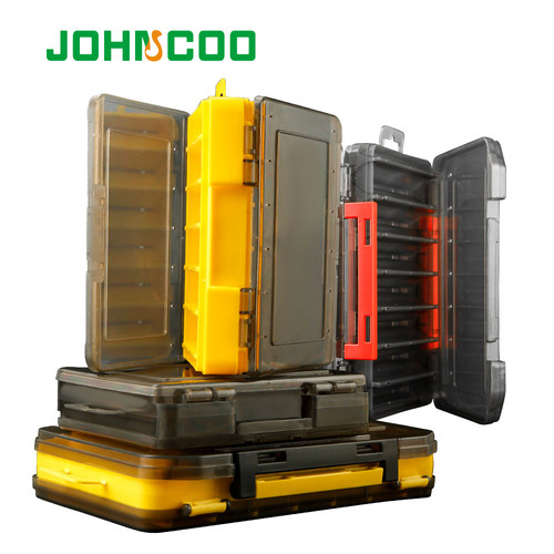 JOHNCOO Double Sided 14/12 Compartments Fishing Tackle Boxes