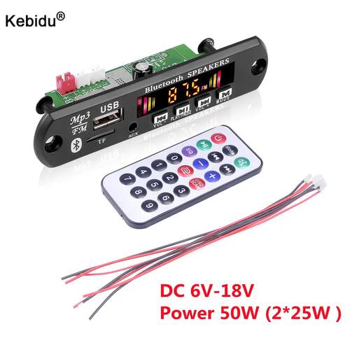 DC 5V 18V 50W Amplifier MP3 Decoder Board Bluetooth5.0 Car M