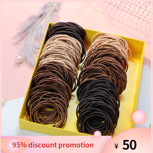 好货50/100PCS New Color Nylon Elastic Hair Tie 5CM Rubber Ba