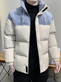 2024 New Men's Winter Parka Warm Jacket Corduroy Patchwork S