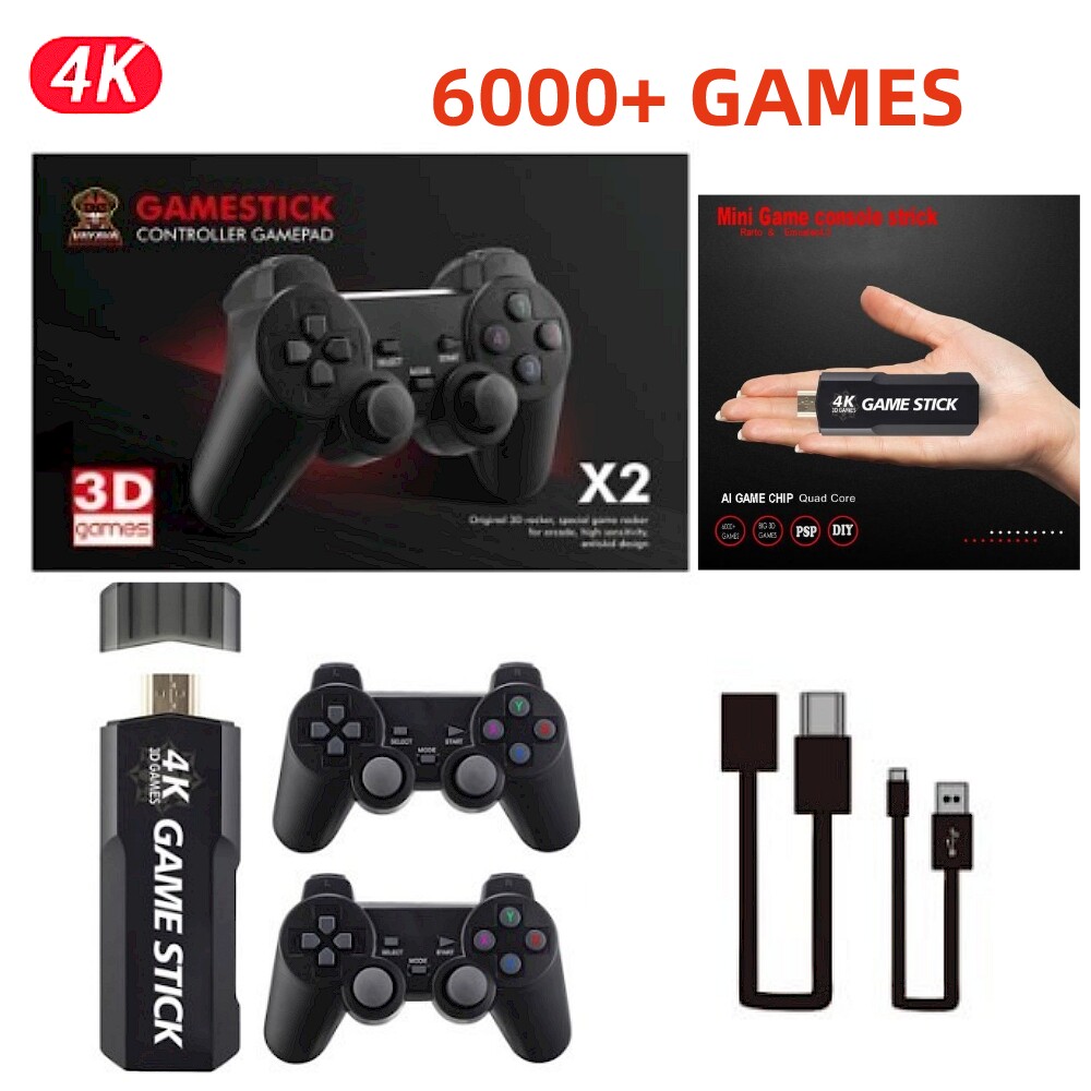 Video Game Stick 4K Console 32G 64G 128G Built-in 15000+ 300 - 实物图