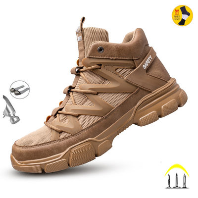 Work Boots Indestructible Safety Shoes Men Steel Toe Shoes P