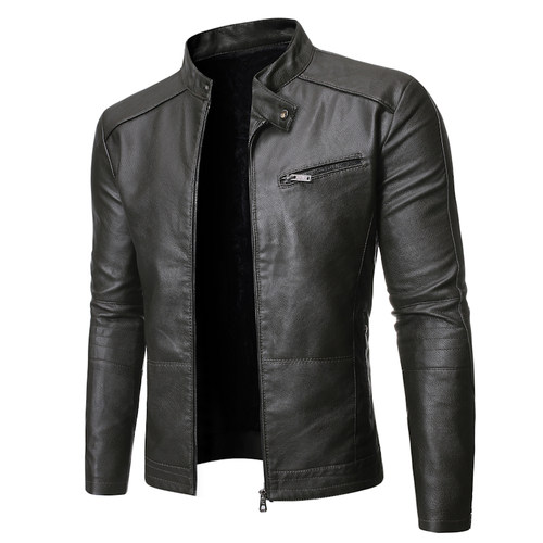 PU Casual Leather Jacket Men Spring Autumn Coat Motorcycle