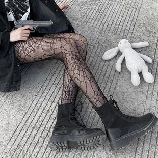 Classic Lolita Hollowed Out Lace Mesh Stockings Bottomed Pan