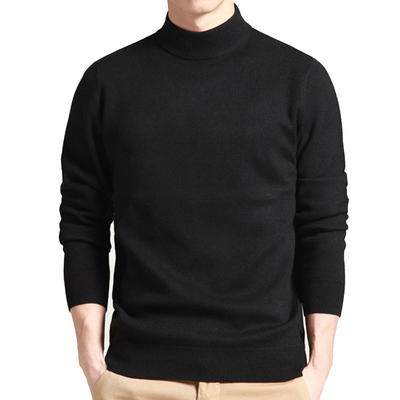 Men Sweater Solid Pullovers Mock Neck Spring And Autumn Wear