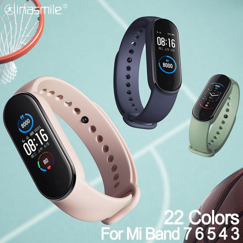 Strap For xiaomi mi band 7 6 5 4 3 Bracelet Silicone straps